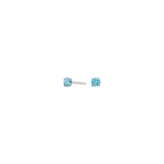 Titanium Ohrstecker 3mm blau cz