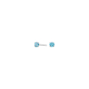 Titanium Ohrstecker 3mm blau cz