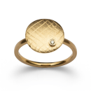 750/- Ring matt./Gebüstet, 0,02ct W-SI