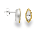 925/- Ohrstecker, Teil vg. matt./Poliert, Bergkr