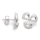 925/ - Ohrstecker matt./Poliert, DIA. 0,02CT