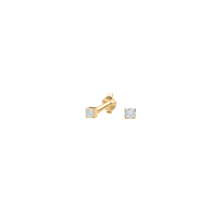 14kt. Goldohrringe m/1 Dia 0,004 1,5mm