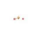 14kt. Goldohrringe pink topaz
