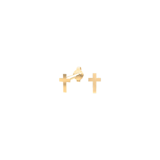 14kt. Goldohrringe Kreuz