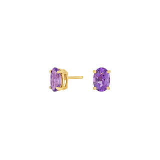 14kt. Goldohrringe m/Amethyst