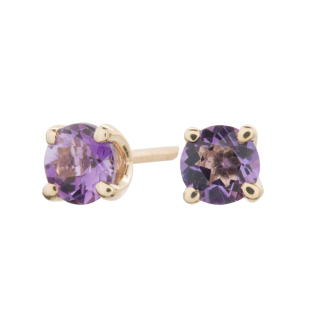 14kt. Goldohrringe m/Amethyst