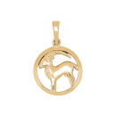 Siersbøl 14kt. Anhänger Steinbock 15mm