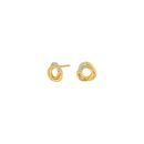 14Kt. Gold Ohringe m. 0,02ct TW/SI