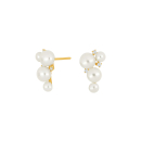 14Kt. Gold Ohringe m. 0,09ct TW/SI und FWT
