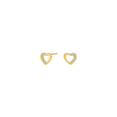 14Kt. Gold Ohringe herz m. 0,04ct TW/SI