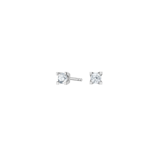 Rhod. S. Ohrringe 4 Krappen mit 3,5mm Zirkonia