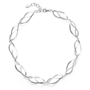925/- Collier Kratzmatt/Poliert, 50cm + 5cm