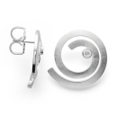 925/- Ohrstecker matt./Poliert, dia. 0,02ct W-SI