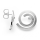 925/- Ohrstecker matt./Poliert, dia. 0,02ct W-SI