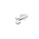 Rhd. Sil.  Labret-piercing 2*2mm Kugeln PIERCE52