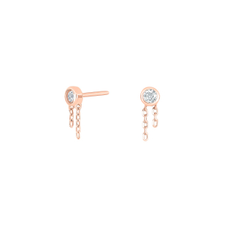 Rosévergold Silber Ohrringe LUNANOR 3,6