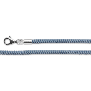 Baumwollband blau 925/- Karabin43+5cm