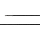 Baumwollband schwarz  925/- Bajoverschlus gewachst