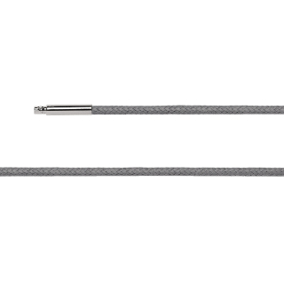 Baumwollband grau 925/-Bajoverschluss gewachst