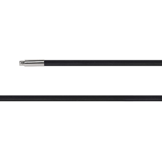 Kautschukband schwarz mit 925/- Bajoverschluss