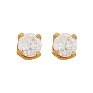 Zirkonia, 3 mm, 14 Karat, Verschluss VG