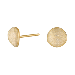 8kt. goldohrringe Platte 8mm