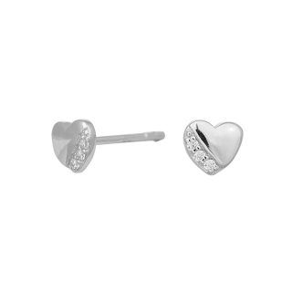 Rhod. Silber Ohrringe mit Zirkonia