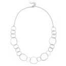 925/- Collier matt./Poliert, Rundanker 56+3cm, 2mm