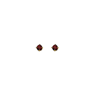 Rubin, 3 mm vergoldet