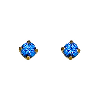 Safir, 3 mm vergoldet