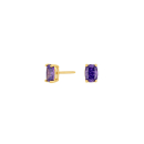 8Kt. Gold Ohringe m. synt. Amethyst