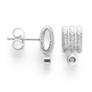 925/- Ohrstecker matt./Gebüstet,  Topas 0,024ct