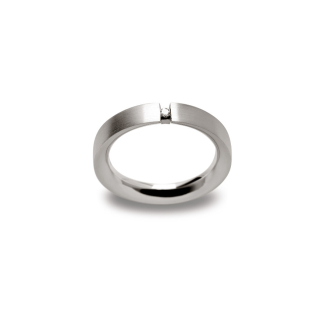 925/- Ring matt., Brillant 0,02ct W-SI