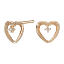 14kt. Gold Ohrring 0,03ct. W/SI