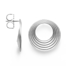 925/- Ohrstecker, rho. Sand Matt