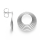 925/- Ohrstecker, rho. Sand Matt