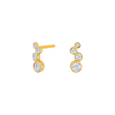 8kt. Gold Ohrringe m/cz