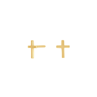 8kt. goldohrringe Kreuz m/cz