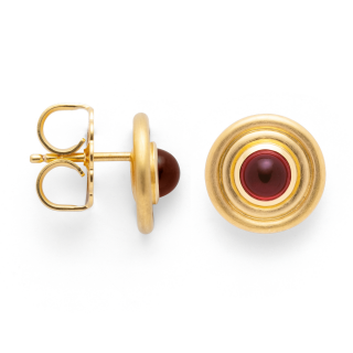 925/- Ohrstecker, vg. matt./Poliert, Granat 1,65ct
