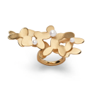 925/- Ring, vg. Sand Matt, ZuchtperleN WEIß
