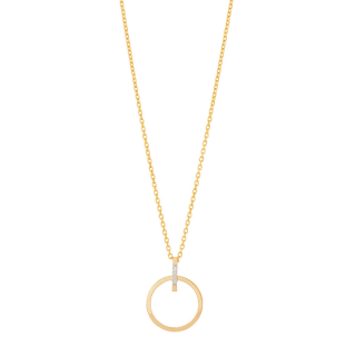 14kt. Goldanhäng.m/Dia. 0.02ct. W/SI inkl. Verg.