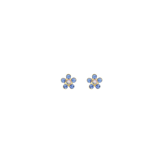 14 Karat Blume Safir/Crystal