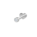 Rhd. Sil.  Labret-piercing 1 CZ 1,5mm PIERCE52