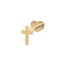 14k. Labret-piercing Kreuz PIERCE52
