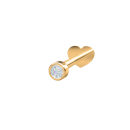 14kt. Labret 1 dia 0,06ct 2,5mm Rør PIERCE52 1stk