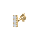 14k.Goldohrring m/3 Dia. 0,012ct 4,4mm PIERCE52 1