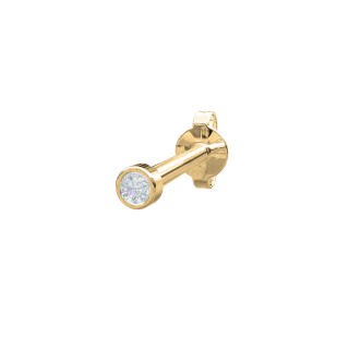 14kt.Goldohrring m/1 Dia 0,014ct 1,5mm PIERCE52 1