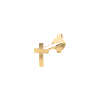 14kt. Goldohrring Kreuz PIERCE52 1 Stck.