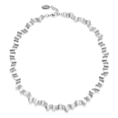925/- Collier, rho. matt./Kratzmatt, 45cm +3cm