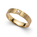 750/- Ring matt./Gebüstet, Brillant 0,06ct W-SI